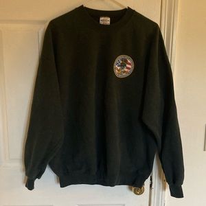 Vintage faded black TSA crewneck sweatshirt